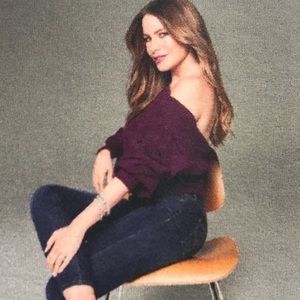 Sofia Jeans by Sophia Vergara “Leslie” Slim Straight Size 6 Distressed Dark Wash